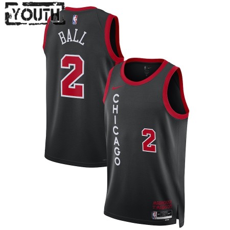 Dres Chicago Bulls Lonzo Ball Nike 2023-24 City Edition Crno Swingman - Dječji